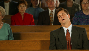 sleep in church